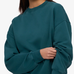 Sweat-shirt tissé personnalisé pour femme, taille plus, pull-over uni, logo sur le devant, automne/hiver - Product Image 2