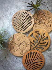 Posavasos de madera para bebidas, posavasos de madera de acacia oscura, redondos y lisos personalizados, venta al por mayor - Product Image 2