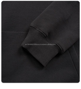 Sweat à capuche en molleton de coton 400 g/m² avec logo brodé personnalisé, sans cordon, streetwear, designer, lourd, surdimensionné, vintage pour homme - Product Image 6