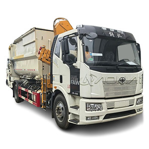 Faw nặng 15 CBM phía sau tải máy nén tự tải và tự dỡ cần cẩu xe tải thu gom rác cho rác nén - Product Image 1