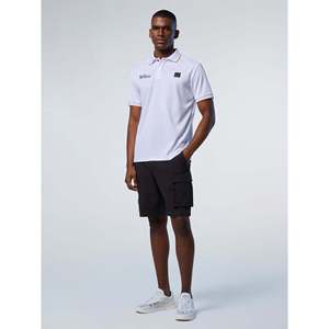 Polo a maniche lunghe da uomo North Sails AC38 in tessuto Oxford ecologico con logo stampato a fantasia animale e tessuto traspirante in spandex (Taglia 6XL) - Product Image 1