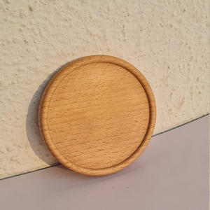 Posavasos de madera Juego de 4 posavasos de madera Posavasos gruesos de madera en blanco a granel para manualidades de bricolaje - Product Image 2