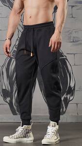 New Top Quality Sports Casual Heavyweight Cotton Thickened Fleece Lined <b>Men</b> Blank <b>Flare</b> Straight Leg Sweatpants - Product Image 2