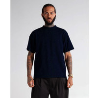 Shaka Wear T-shirts surdimensionnés basiques à manches courtes pour hommes T-shirt uni à logo personnalisé T-shirt max-poids-cropped