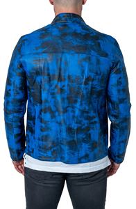 แจ็คเก็ตหนังผู้ชายสไตล์วินเทจ  คอตั้ง  กระเป๋าซิป  มีหลายสีให้เลือก - Product Image 5