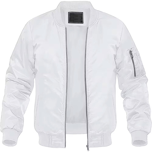 Chaquetas Bomber de lona para hombre de alta calidad con cuello levantado y mangas completas de secado rápido estilo informal con estampado de logotipo personalizado - Product Image 1