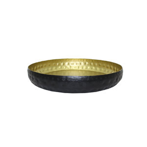 Bol de service de forme ronde en métal de qualité de lavage noir ourlé pour la décoration de cuisine et de table - Product Image 6