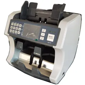 S200 - Máquina de contagem de dinheiro com impressão interna, contador de contas em várias moedas, 1 + 1 bolsos, máquina classificadora de dinheiro
