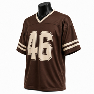 Camiseta de Fútbol Americano Transpirable de Malla, Cuello en V, Manga Corta, Número Personalizado, Uniforme de Equipo Unisex para Adultos, Talla XXXL Disponible - Product Image 2