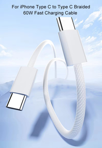 Cable de Carga Rápida PD de 20W 60W, Tipo <span class=keywords><strong>C</strong></span> a Tipo <span class=keywords><strong>C</strong></span>, 1M 2M, Cable de Carga Rápida USB-<span class=keywords><strong>C</strong></span> Trenzado para iPhone 15 16 17 Pro Max Air Plus - Product Image 5