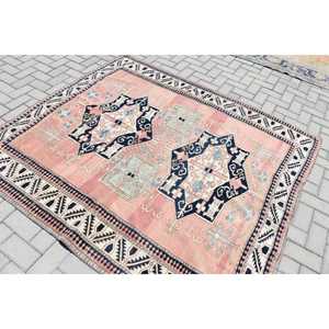 Tapis de 5,8 x 6,3 pieds, tapis turc vintage, tapis en laine rouge - Product Image 4
