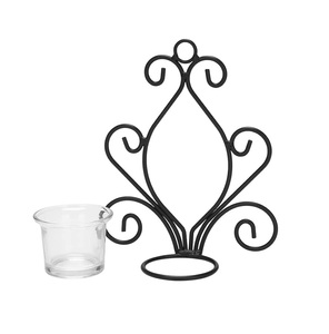 Soporte de vela de metal personalizado de diseño elegante montado en la pared para el hogar Hotel iluminación colgante decoración uso portavelas. - Product Image 2