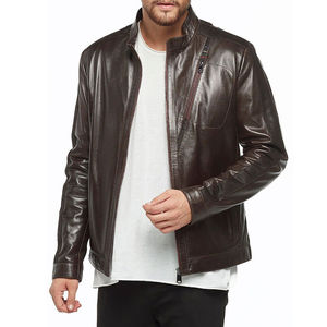 Chaqueta de cuero de moda auténtica para hombre, ropa informal de tamaño personalizado, novedad de 2025, chaqueta de cuero de moda de alta calidad para hombre a la venta - Product Image 6