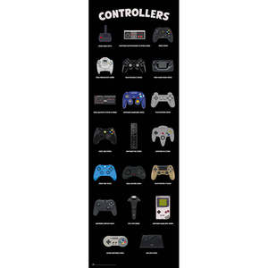 Modern Style Gamer Trposter Controllers Wall Decor Paper Design - Product Image 1