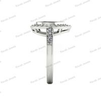 925 Sterling Silber Birne Lünette Einstellung CZ Blank Einstellung Cocktail Ehering Gut für Asche & Harz Arbeit Muttermilch DIY Schmuck