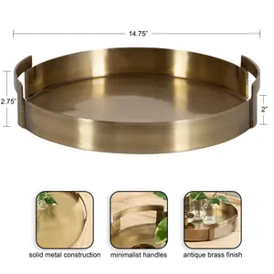 Plateau de service alimentaire en métal de grande capacité, parfait pour le service de traiteur et les dîners aux prix de gros - Product Image 4