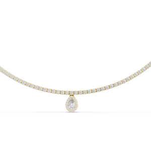 Collier en diamant cultivé en laboratoire de 4,53 carats, diamants VVS-VS EF CVD, chaîne en or 18 carats, 14 carats, pendentif, options or rose, or jaune, or blanc - Product Image 1