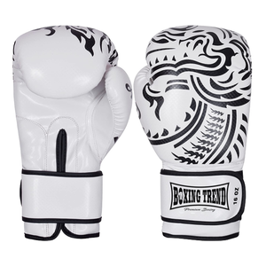 Venta al por mayor profesional personalizado Logotipo de cuero de vaca Material 12oz 14oz 16oz PU guantes de boxeo de cuero Kick Boxing Gear - Product Image 3