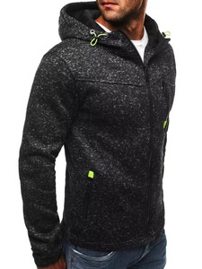 Veste décontractée pour homme en gros, automne-hiver, streetwear, avec fermeture éclair et design de sweat-shirt à capuche - Product Image 2