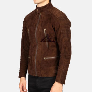 Chaqueta de cuero de diseño personalizado para hombre con cuello interior de espacio de marca y manga para etiquetas de ropa superior - Product Image 2