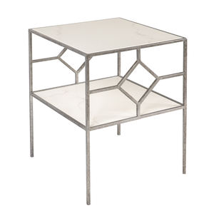 Table basse carrée avec base en fer Quartz Top Design élégant et durable Structure durable Fabricant direct usine - Product Image 6