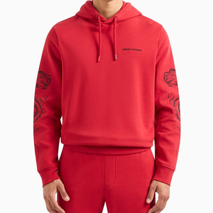 Sudadera personalizada 100% algodón de peso pesado con serigrafía de alta calidad, sudadera con capucha y estampado de hojaldre, ropa deportiva - Product Image 1