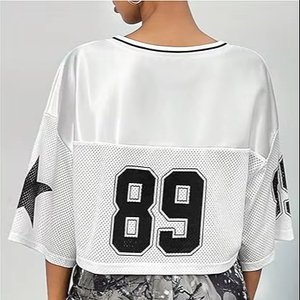 Fashion Women <b>Crop</b> <b>Top</b> Shirt Lightweight Cotton Breathable Fabric Ideal for Streetwear Gym Wear and Casual Fashion Use - Product Image 3
