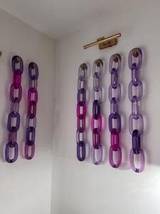 Chaîne décorative murale en résine époxy faite à la main, art d'intérieur moderne, chaîne décorative murale en résine époxy de luxe - Product Image 6