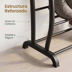 Zapatero Moderno de Acero al Carbono con 5+ Niveles, Almacenamiento que Ahorra Espacio para Entrada, Capacidad para 20-25 Pares, Tipo Vertical, 47x16x128 cm, Negro - Product Image 5