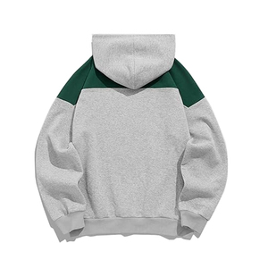 Sudadera con capucha con forro polar de dos tonos para hombre, sudadera térmica con bloque de Color gráfico bordado para invierno, técnica teñida lisa - Product Image 2