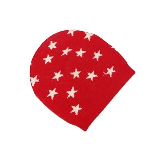 Bonnet en tricot jacquard étoile chaud unisexe chapeau d'hiver doux tissu confortable élégant mode Ski casquette confortable extérieur chapeaux - Product Image 1
