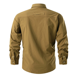 Camisa táctica de camuflaje de carga de manga larga con botones, transpirable, con logotipo personalizado, precio al por mayor OEM - Product Image 2