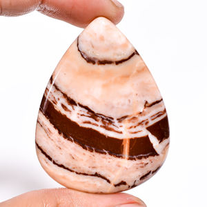 หินลูกแพร์สีน้ำตาลสำหรับทำเครื่องประดับอัญมณีสีน้ำตาลขัดเงารูปลูกแพร์ขัดมะพร้าวธรรมชาติมีหลายขนาดสำหรับการทำเครื่องประดับ - Product Image 2