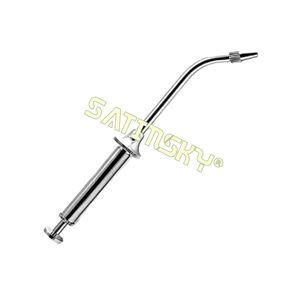 Jeringa para injerto óseo de implantes dentales, curva, aspiradora, manual, de acero inoxidable, con certificación CE, cartucho pasivo - Product Image 1