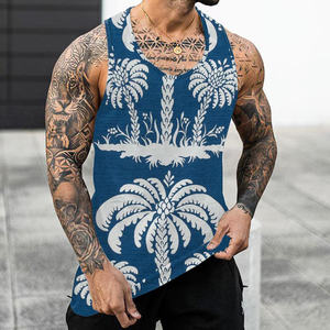 Camisetas sin mangas de sublimación completa de entrenamiento personalizado al por mayor para hombre, ropa de gimnasio, camisetas sin mangas de estilo baloncesto con estampado de compresión bajo demanda - Product Image 4