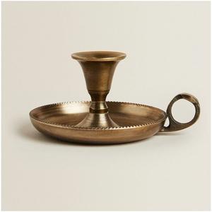 Bougeoir en aluminium argenté de luxe, finition martelée à la main, design en boucle, support de pilier, minimaliste, pour la maison, Noël, mariage - Product Image 6