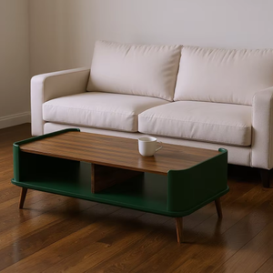 Mesa de centro de madera de teca maciza duradera de alta calidad y MDF de diseño moderno hecha en Indonesia para sala de estar y muebles para el hogar - Product Image 1