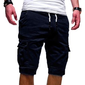 Short personnalisé pour hommes à taille élastique en polaire pour hommes Shorts de jogging multi-poches pour hommes gym sweat cargo shorts pour hommes - Product Image 2