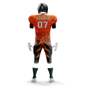 Short en jersey brodé pour hommes, vêtements de football américain personnalisés, séchage rapide 100% polyester respirant, taille plus avec logo sur le devant - Product Image 3