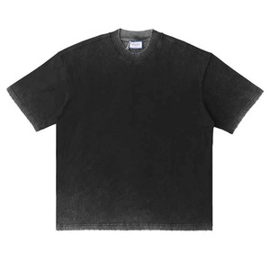 Camisetas de gran tamaño para hombre, camisetas de algodón pesado lavado con ácido, camisetas casuales de manga corta holgadas Unisex para hombre - Product Image 1