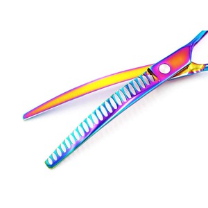 Ciseaux de toilettage incurvés professionnels ciseaux Chunker en acier inoxydable de haute qualité pour chiens - Product Image 6