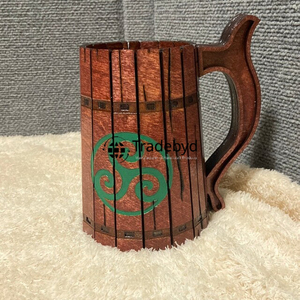 Taza de madera ecológica para una vida sostenible, taza artesanal reutilizable sin residuos Tradebyd - Product Image 3
