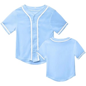 Wholesale Custom Embroidery Men Baseball Jerseys Blank <b>Button</b> Up Shirts OEM Breathable Team Sports Uniforms <b>Maker</b> Factory - Product Image 1