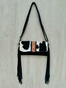 Meilleure vente de qualité supérieure outillage à la main poils de peau de vache occidentale bohème sur sac à bandoulière de luxe pour femmes prêt à stocker sacs - Product Image 3