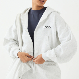 Sudadera con Capucha Suave y Cordones Ajustables, Precio de Fábrica 2026, Sudadera Informal para Mujer con Tela de Felpa, Diseño con Cierre de Cremallera 2026 - Product Image 1