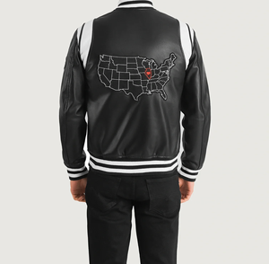 Chaqueta universitaria de calidad con cremallera duradera y detalles bordados, chaqueta de béisbol universitaria para hombre - Product Image 6