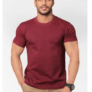 Camiseta de Cuello Redondo, Lisa, de Mezcla Triple, para Entrenamiento, con Logotipo Personalizado, Camisetas Básicas - Product Image 4