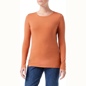 Camiseta de manga larga para gimnasio para mujer, sudadera de manga larga con logotipo personalizado para entrenamiento físico, Camiseta de algodón - Product Image 5