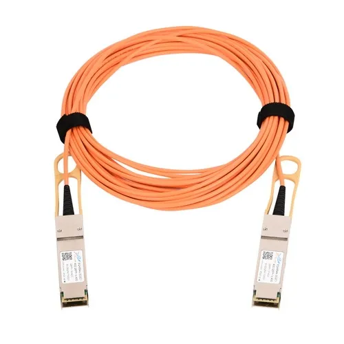 Collegamento a caldo personalizzabile lunghezza AOC 10G 25G 40G 56G 100G 200G 400G QSFP28 QSFP56 SFP + metri cavo attivo fibra ottica