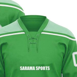 100% Poliéster Impresión por sublimación Mejor calidad Hombres Hockey sobre hielo Jersey OEM Jersey hecho a medida - Product Image 2